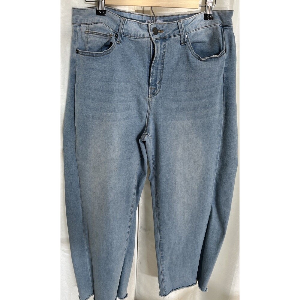Blue Baggy Womens Jeans Size 12 Light Washed Blue Denim Y2K 90’s Streetwear - Picture 1 of 7